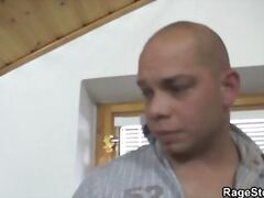 b. gagging and coarse anus riding