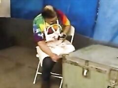 brutal fuck with hands and objects leaving bruises all around.